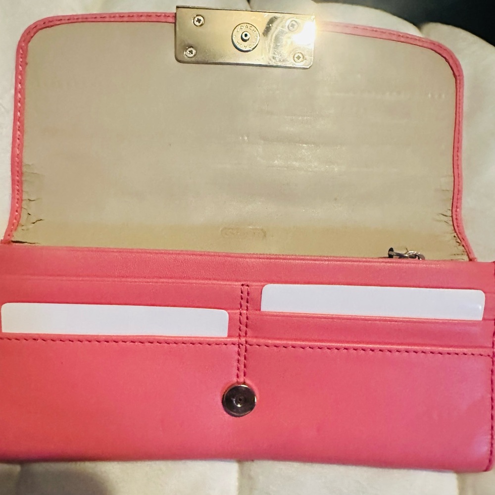 Coach Kristen  Pink Leather Wallet - Picture 10 of 13